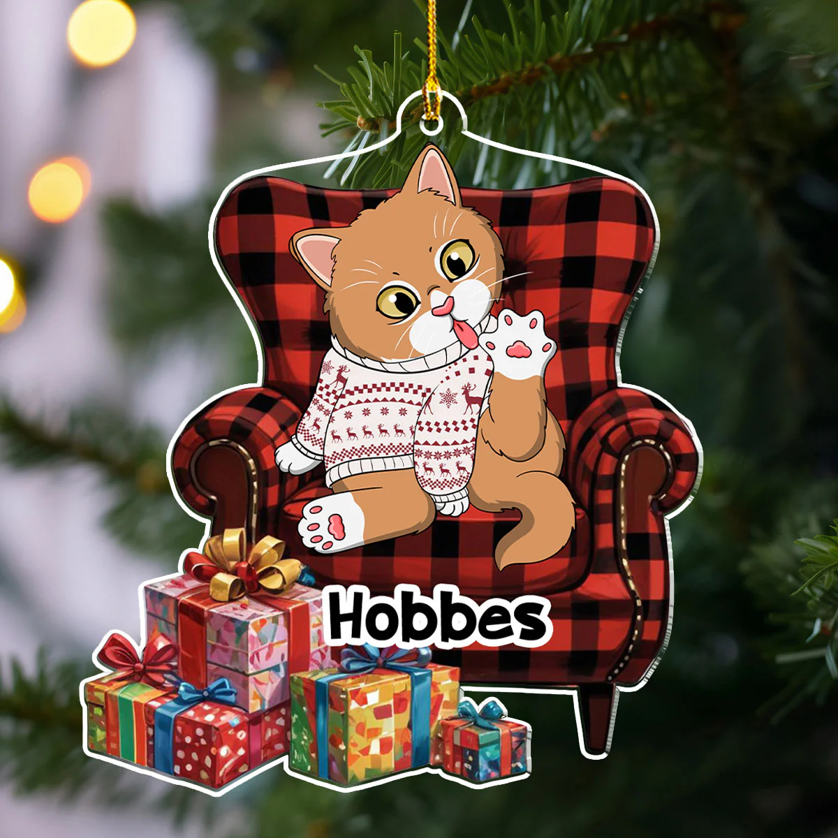 Whisker Wonderland - Personalized Custom Acrylic Ornament - Image 3