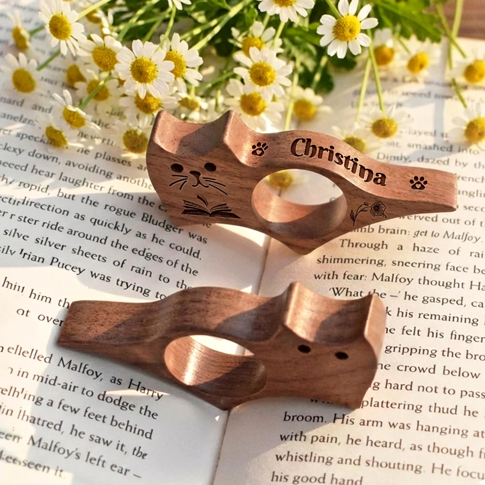 Whiskers Hold Your Page Ver 2 - Personalized Custom Cat Book Page Holder - Image 4