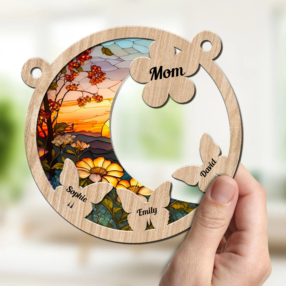 Whispers Of Butterflies And Flowers - Personalized Custom Suncatcher - Image 3