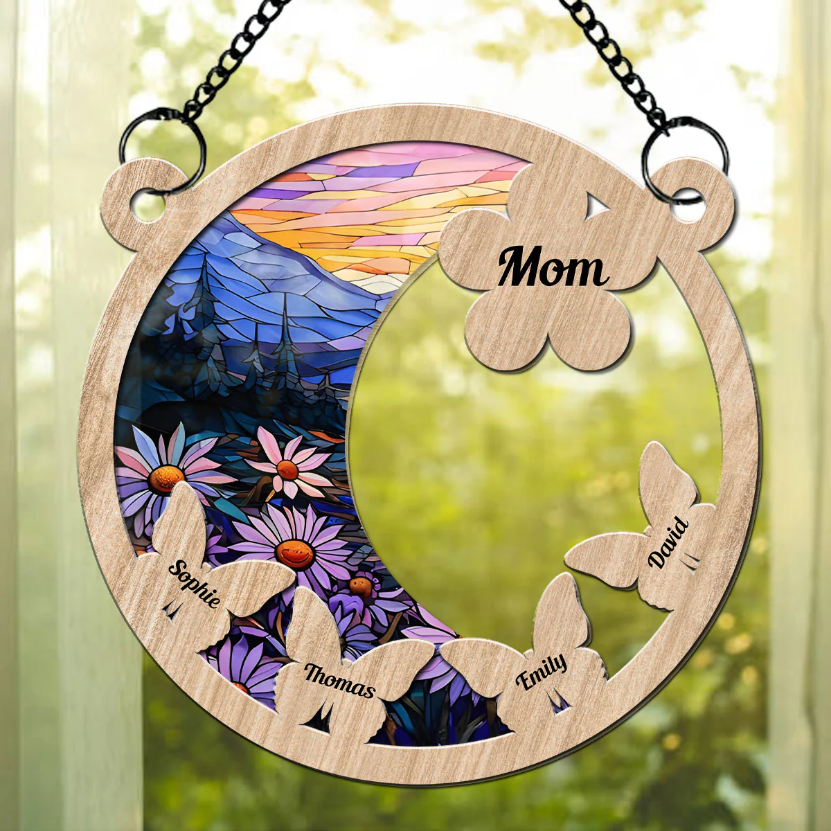 Whispers Of Butterflies And Flowers - Personalized Custom Suncatcher - Image 5