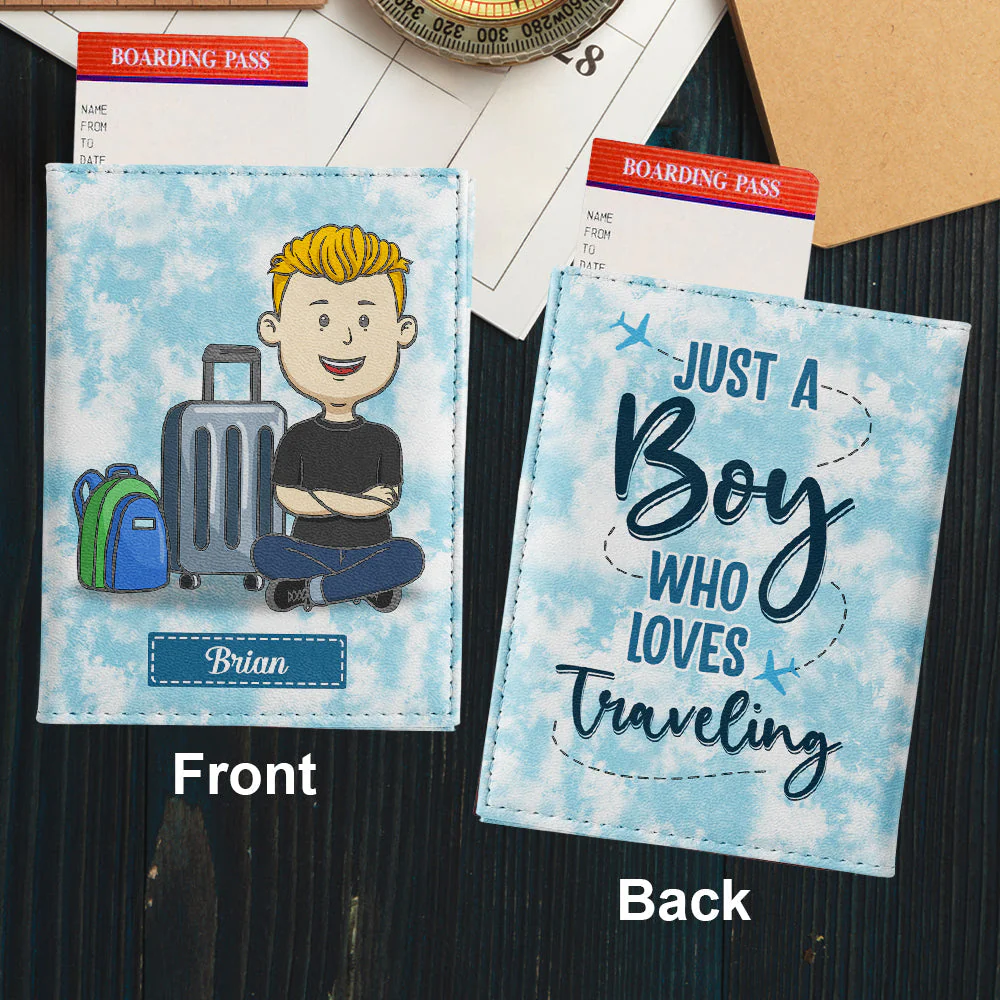 Who Loves Traveling - Personalized Custom Passport Cover - Image 2