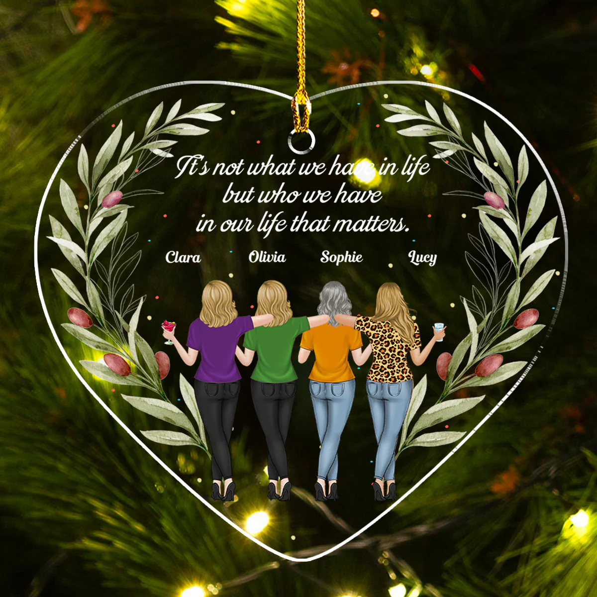 Who We Have In Our Life That Matters - Personalized Custom Acrylic Ornament - Image 4