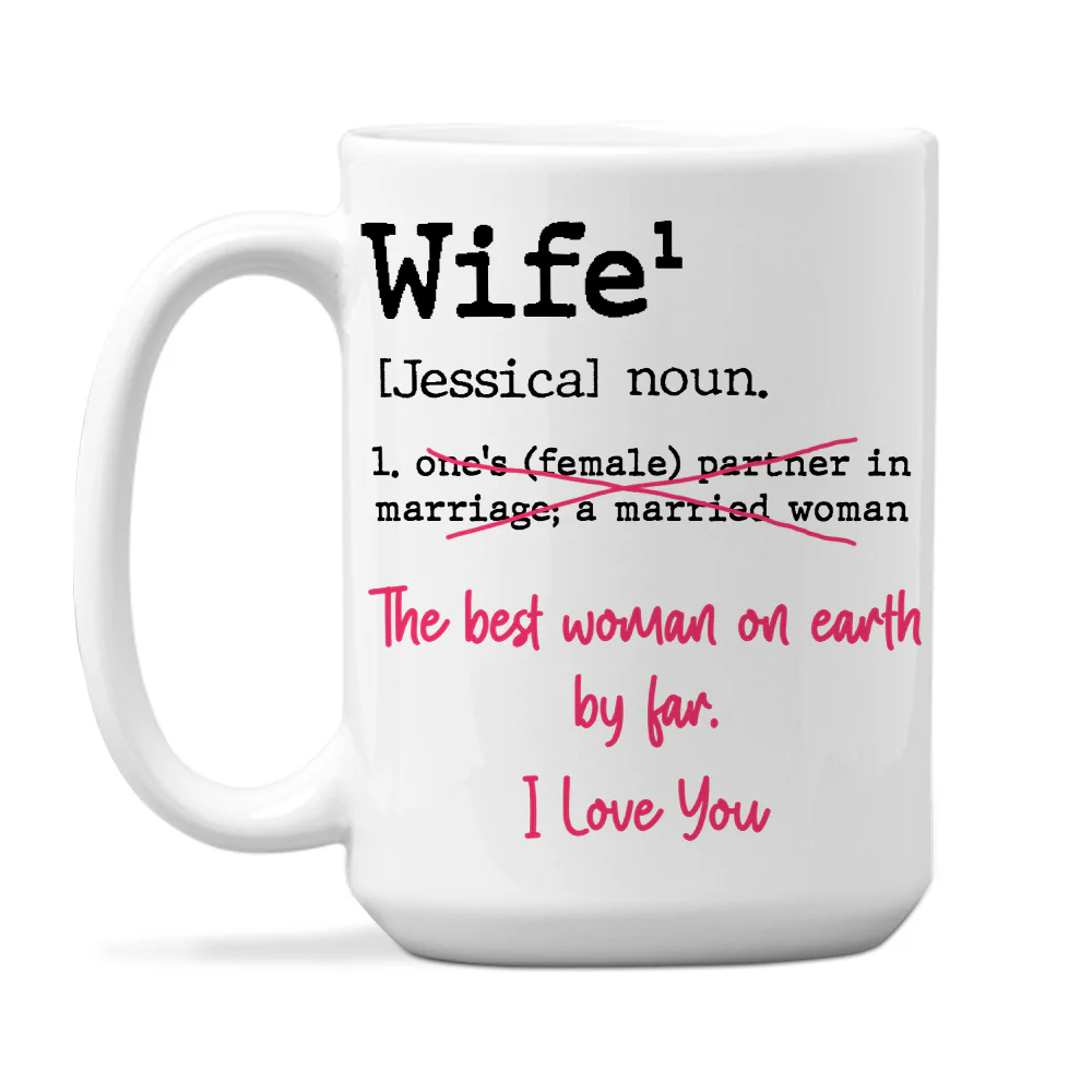 Wife Definition - Personalized Custom Coffee Mug - Image 4