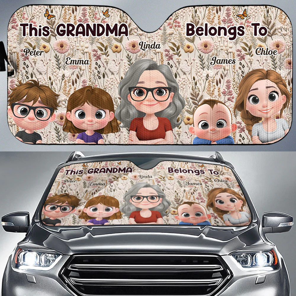 Wildflower Garden - Personalized Custom Car Sunshade - Image 2