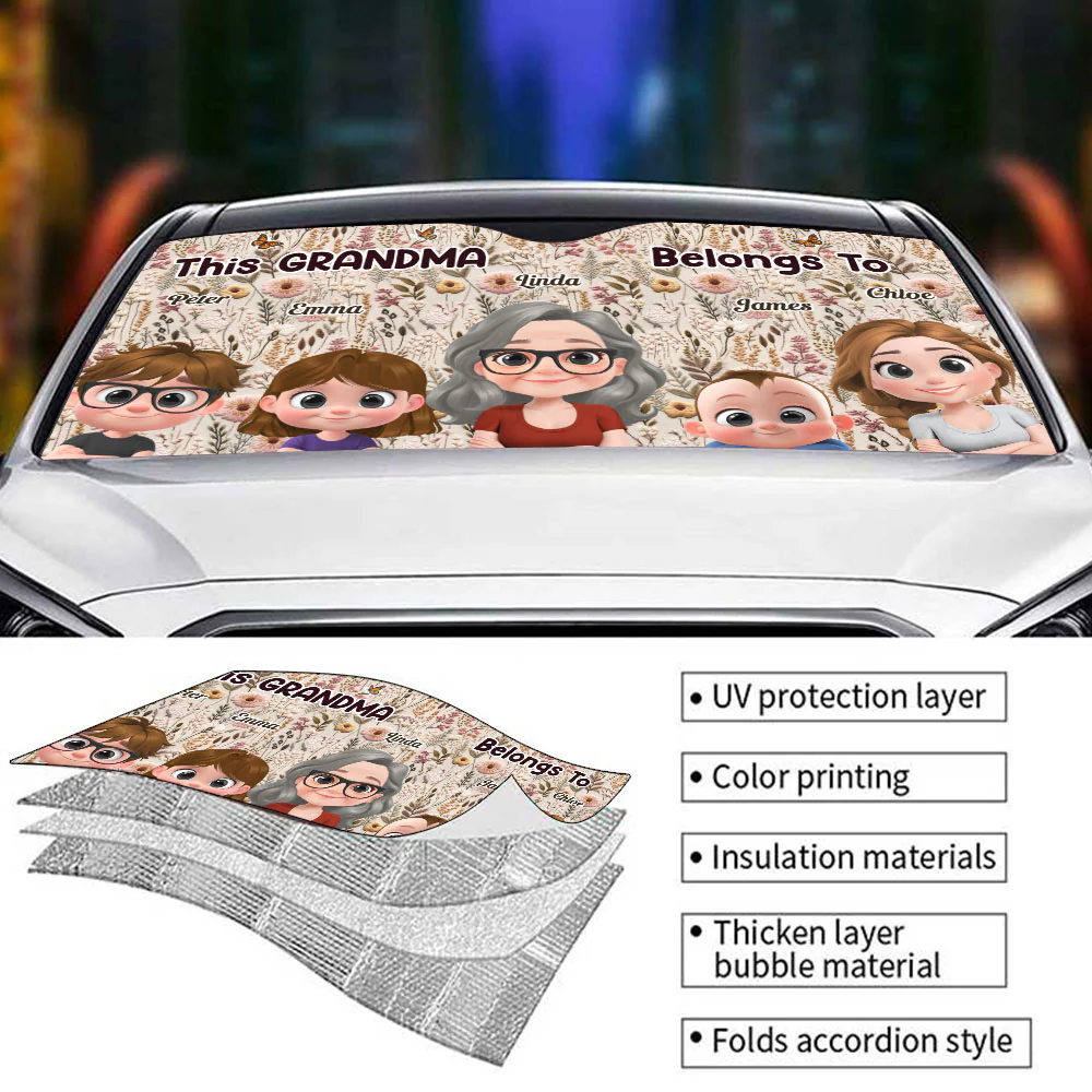 Wildflower Garden - Personalized Custom Car Sunshade - Image 5