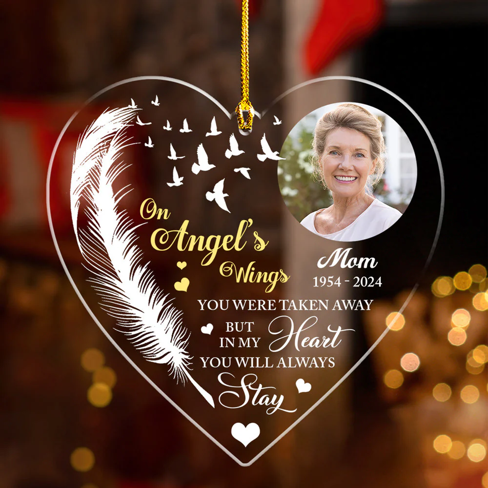 Wings Of Angel - Personalized Custom Acrylic Ornament - Image 2