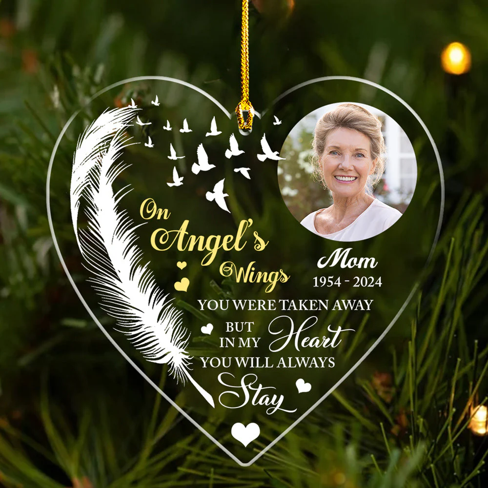 Wings Of Angel - Personalized Custom Acrylic Ornament - Image 3