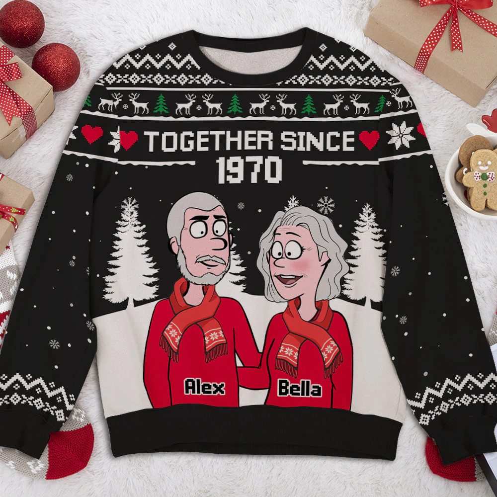 Winter Together - Personalized Custom All-Over-Print Sweatshirt - Image 2