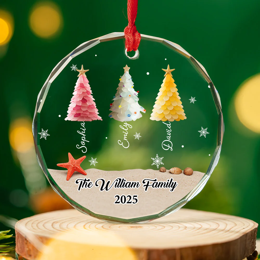 Winter Wishes - Personalized Custom Glass Ornament - Image 3