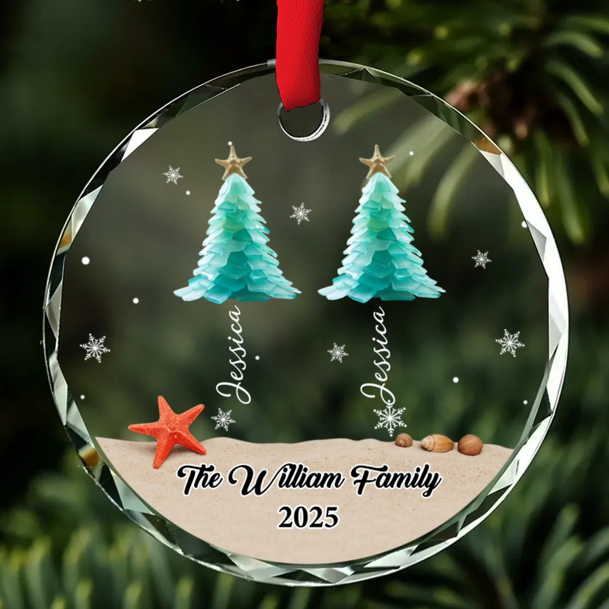 Winter Wishes - Personalized Custom Glass Ornament - Image 7