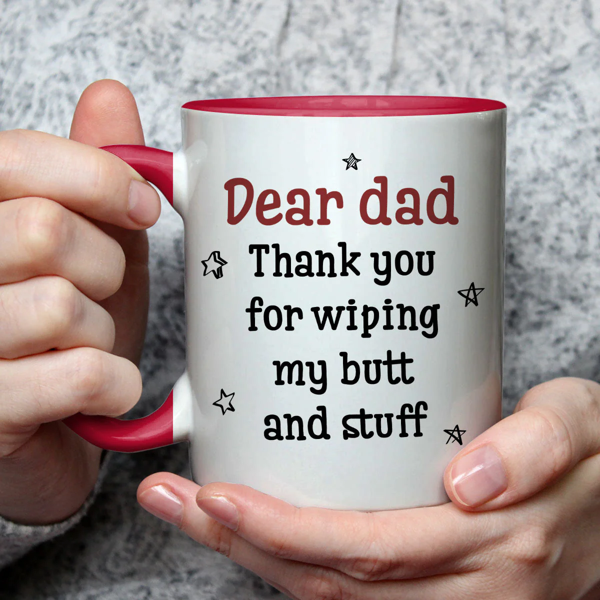 Wiping My Bum - Personalized Custom Accent Mug - Image 2