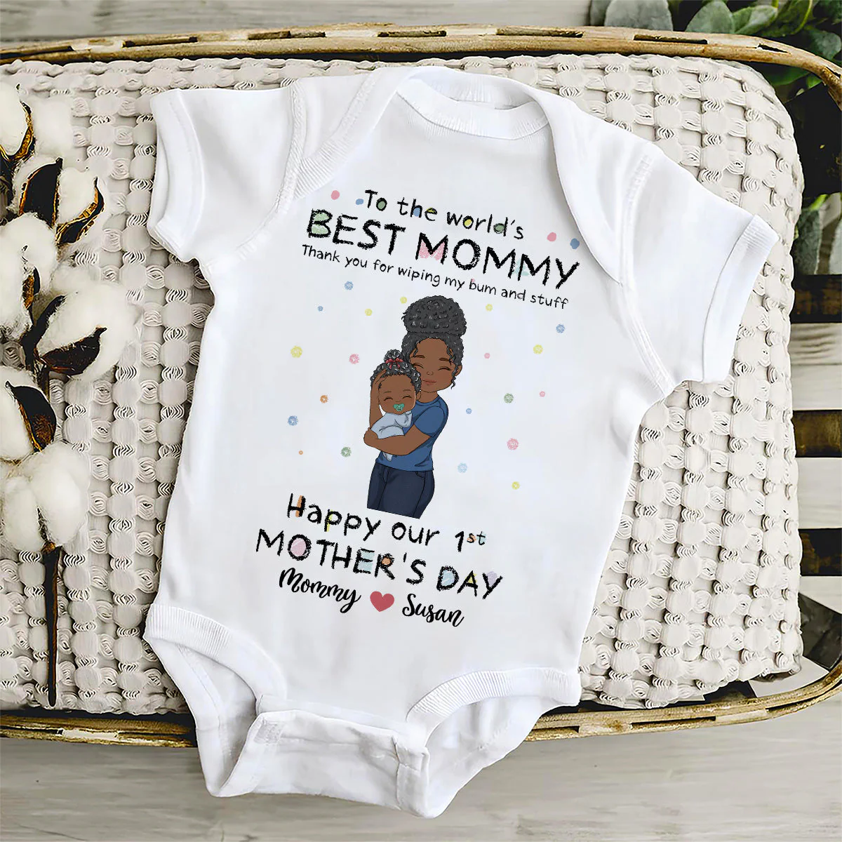 Wiping My Bum - Personalized Custom Baby Onesie - Image 3