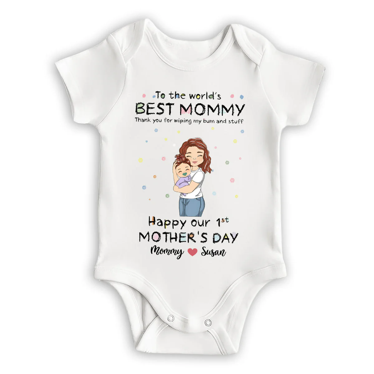 Wiping My Bum - Personalized Custom Baby Onesie - Image 4
