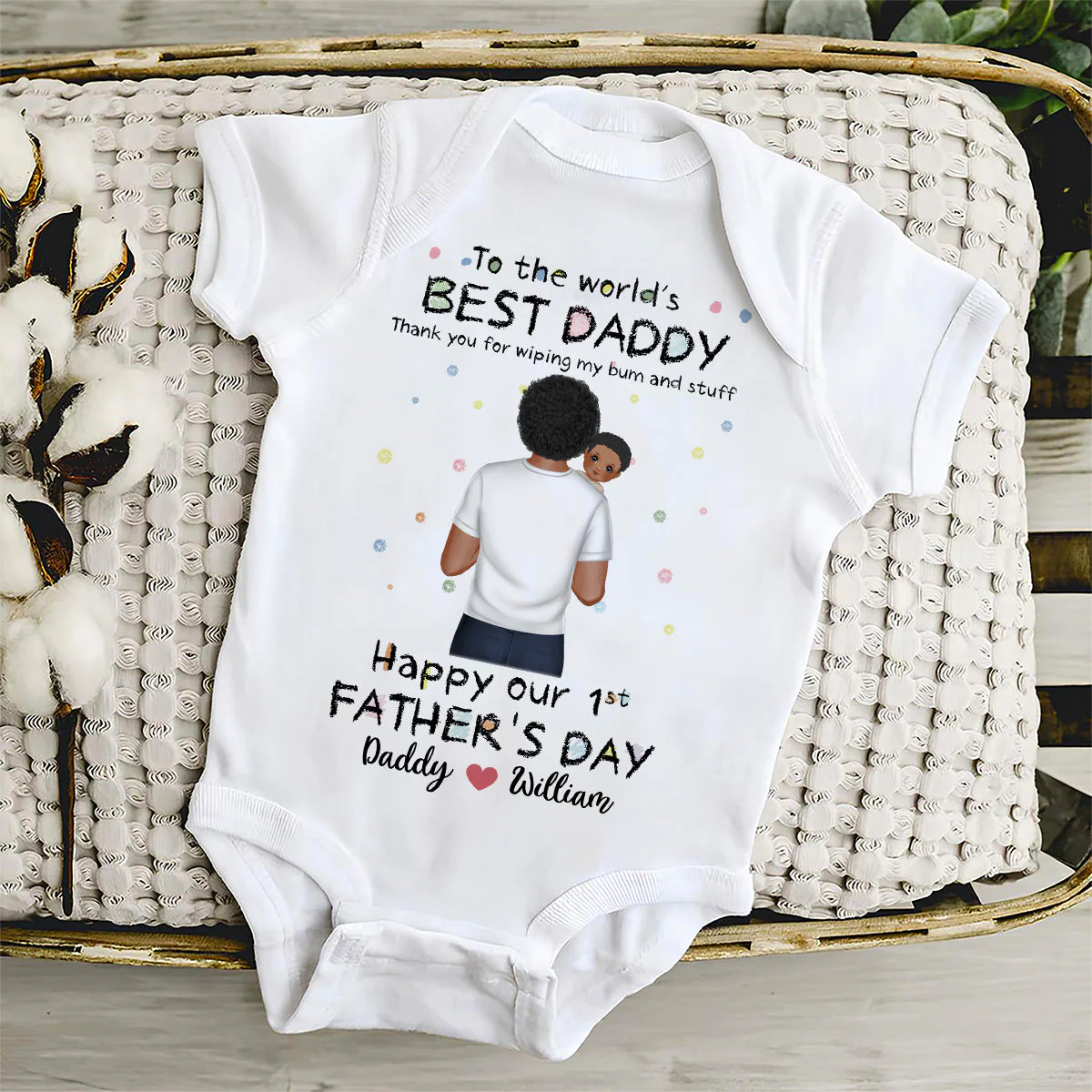 Wiping My Bum Version 2 - Personalized Custom Baby Onesie - Image 3
