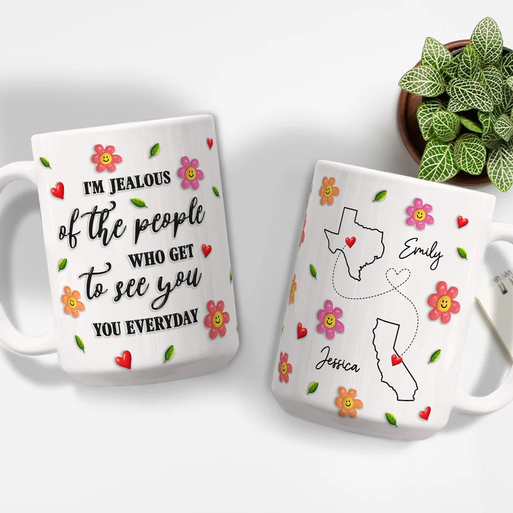 Wish I Saw You Daily - Personalized Custom 3D Inflated Effect Mug - Image 5