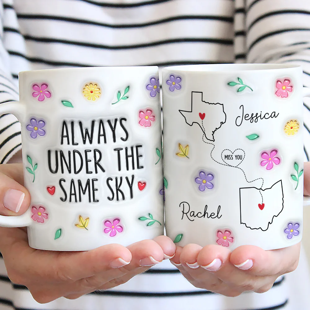 Wish We Under The Same Sky - Personalized Custom 3D Inflated Effect Mug - Image 3