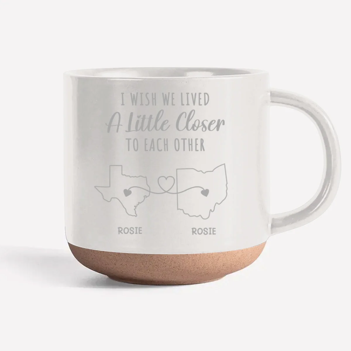 Wish We Were Neighbors - Personalized Custom Engraved Pottery Mug - Image 7