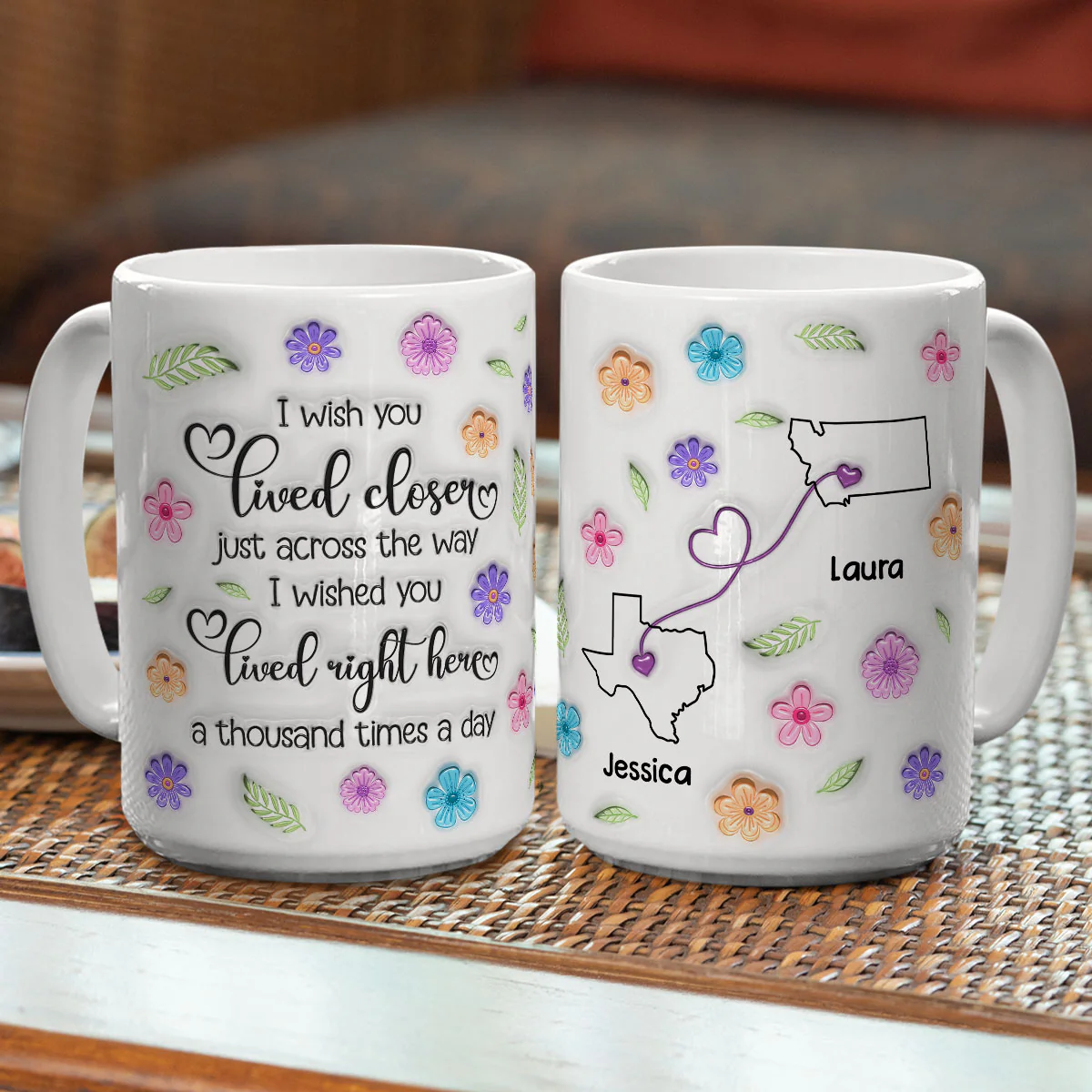 Wish We Were Together Always - Personalized Custom 3D Inflated Effect Mug - Image 7