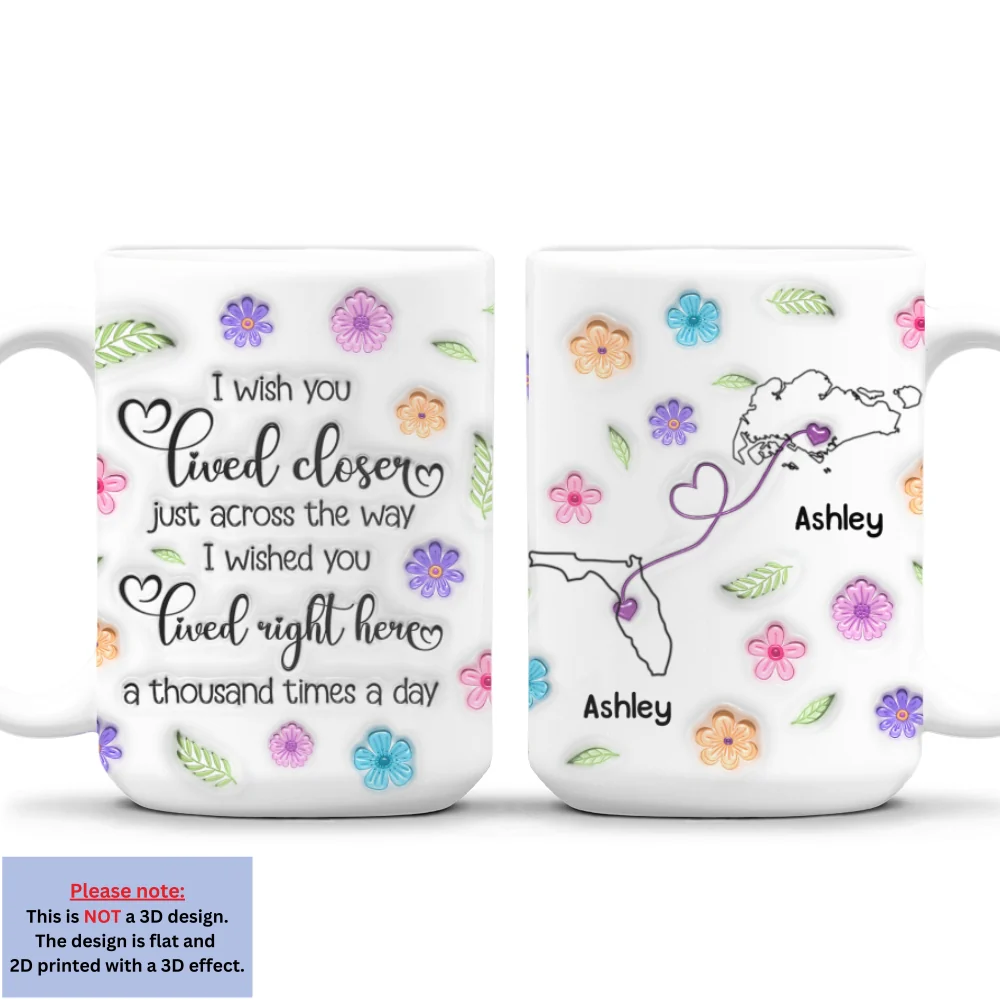 Wish We Were Together Always - Personalized Custom 3D Inflated Effect Mug - Image 9