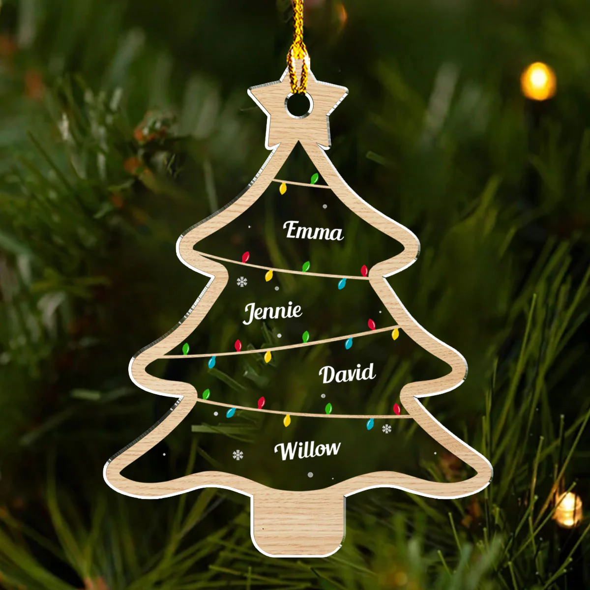 Wish You A Wonderful Christmas - Personalized Custom Acrylic Ornament - Image 3