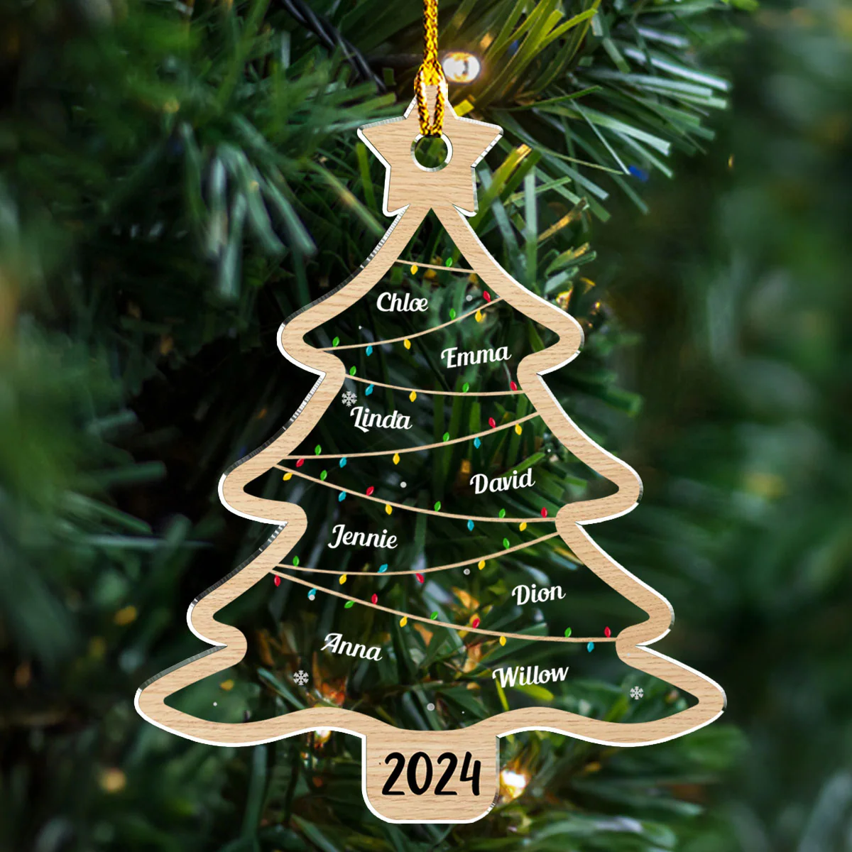 Wish You A Wonderful Christmas - Personalized Custom Acrylic Ornament - Image 4