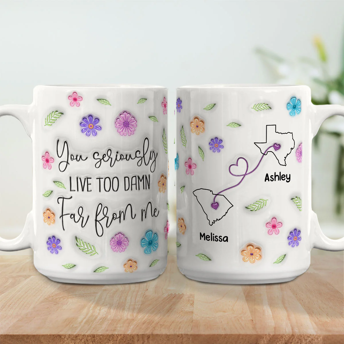 Wish You Lived Much Closer - Personalized Custom 3D Inflated Effect Mug - Image 5