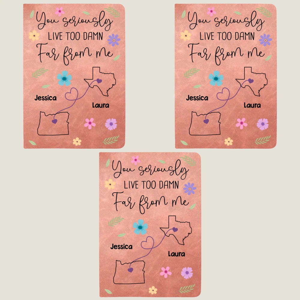 Wish You Lived Much Closer - Personalized Custom Leather Journal - Image 11