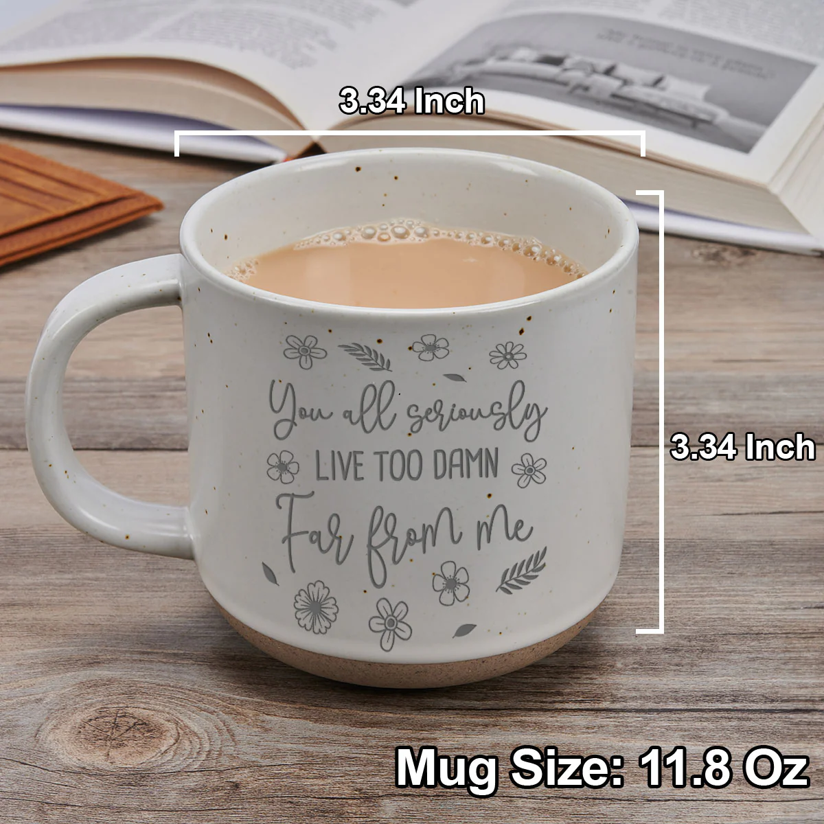 Wish You Were Here Now - Personalized Custom Engraved Pottery Mug - Image 4