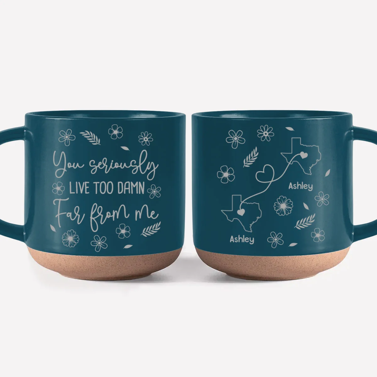 Wish You Were Here Now - Personalized Custom Engraved Pottery Mug - Image 6