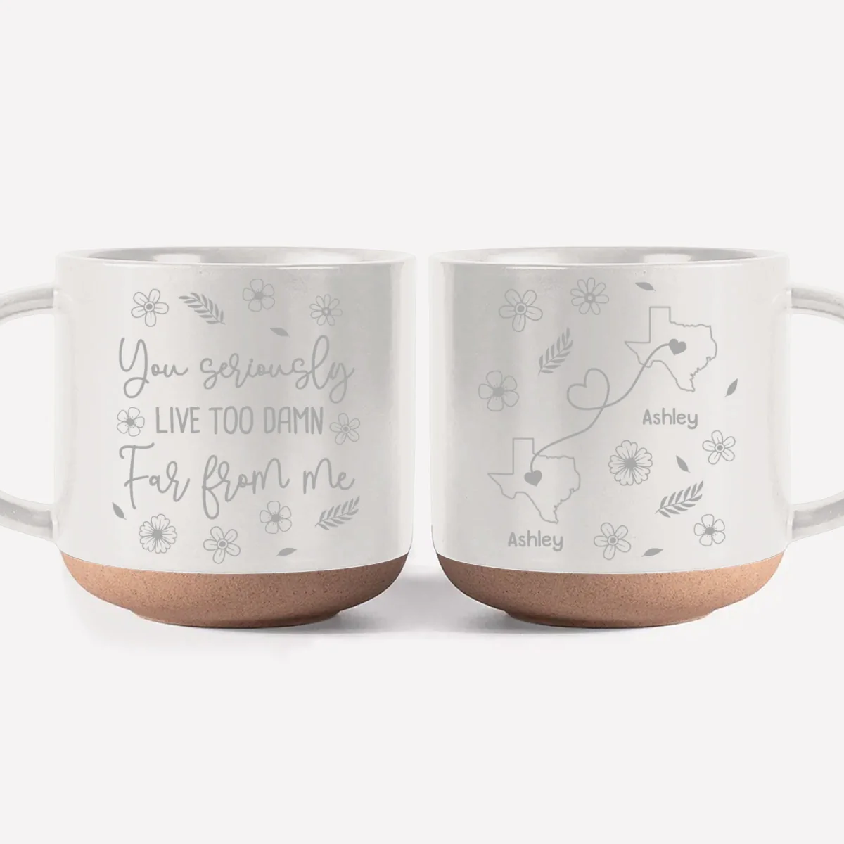 Wish You Were Here Now - Personalized Custom Engraved Pottery Mug - Image 7
