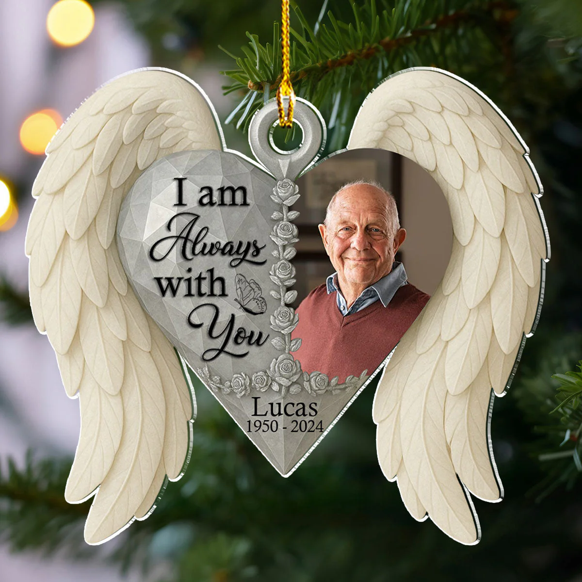 With You Forever - Personalized Custom Acrylic Ornament - Image 2