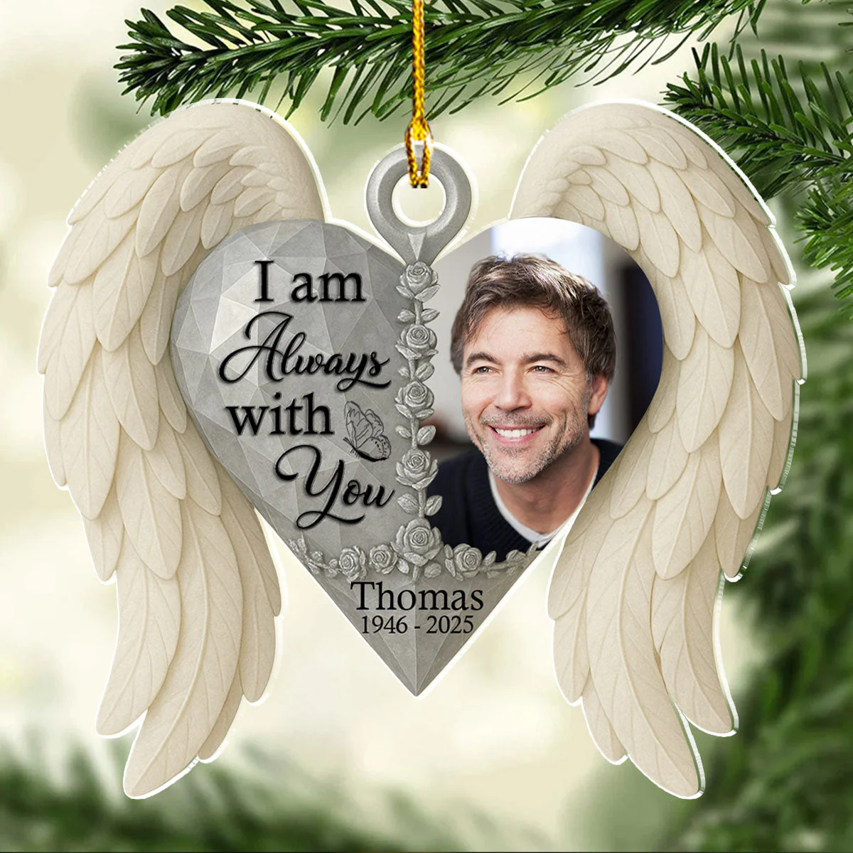 With You Forever - Personalized Custom Acrylic Ornament - Image 3