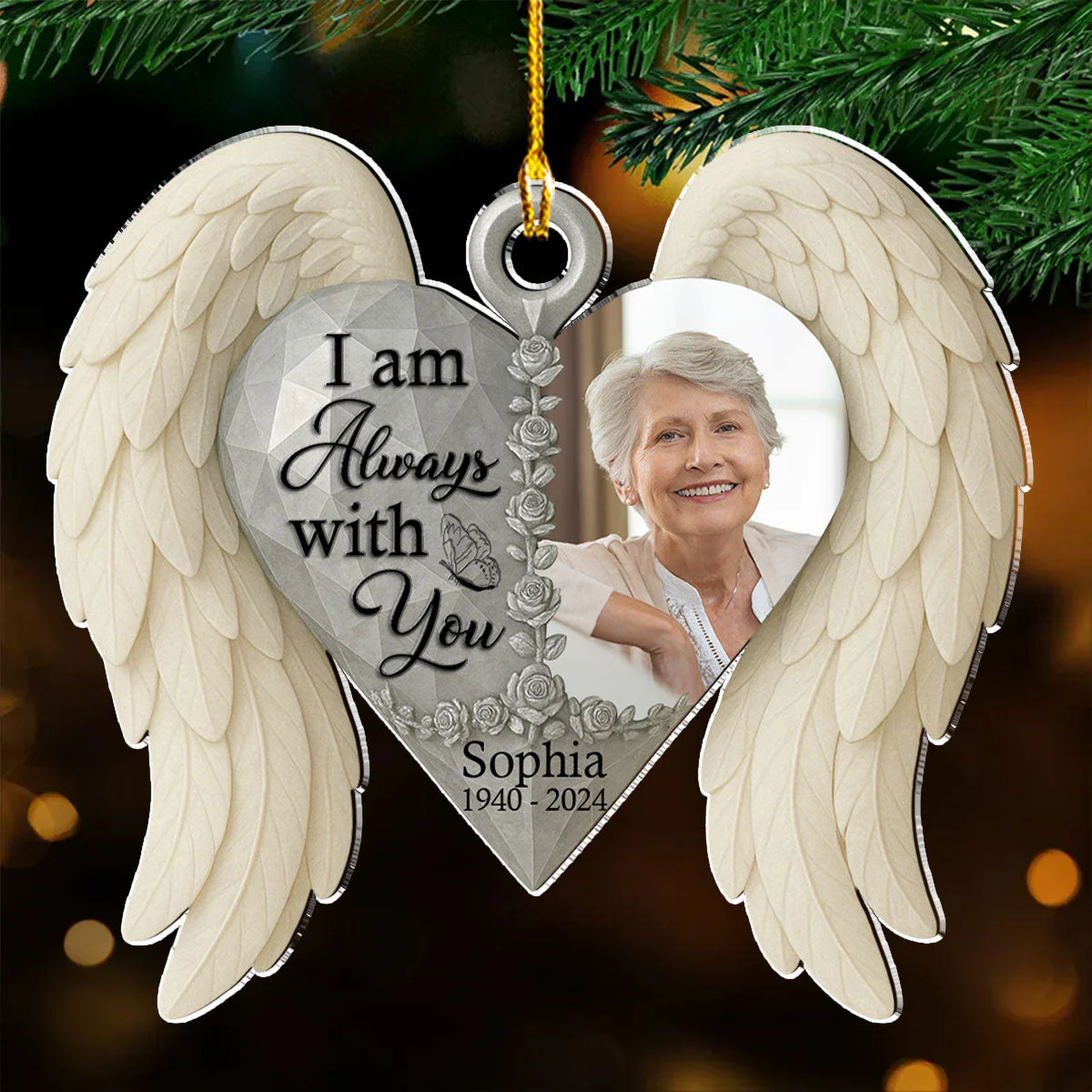 With You Forever - Personalized Custom Acrylic Ornament - Image 4