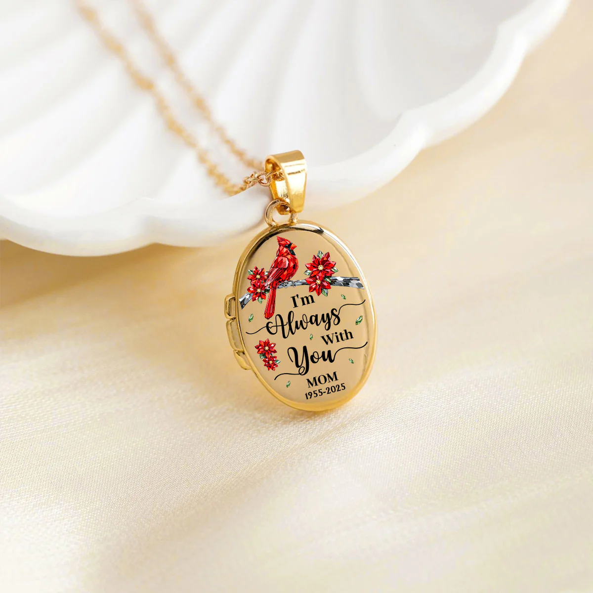 With You Forever - Personalized Custom Locket Necklace - Image 4