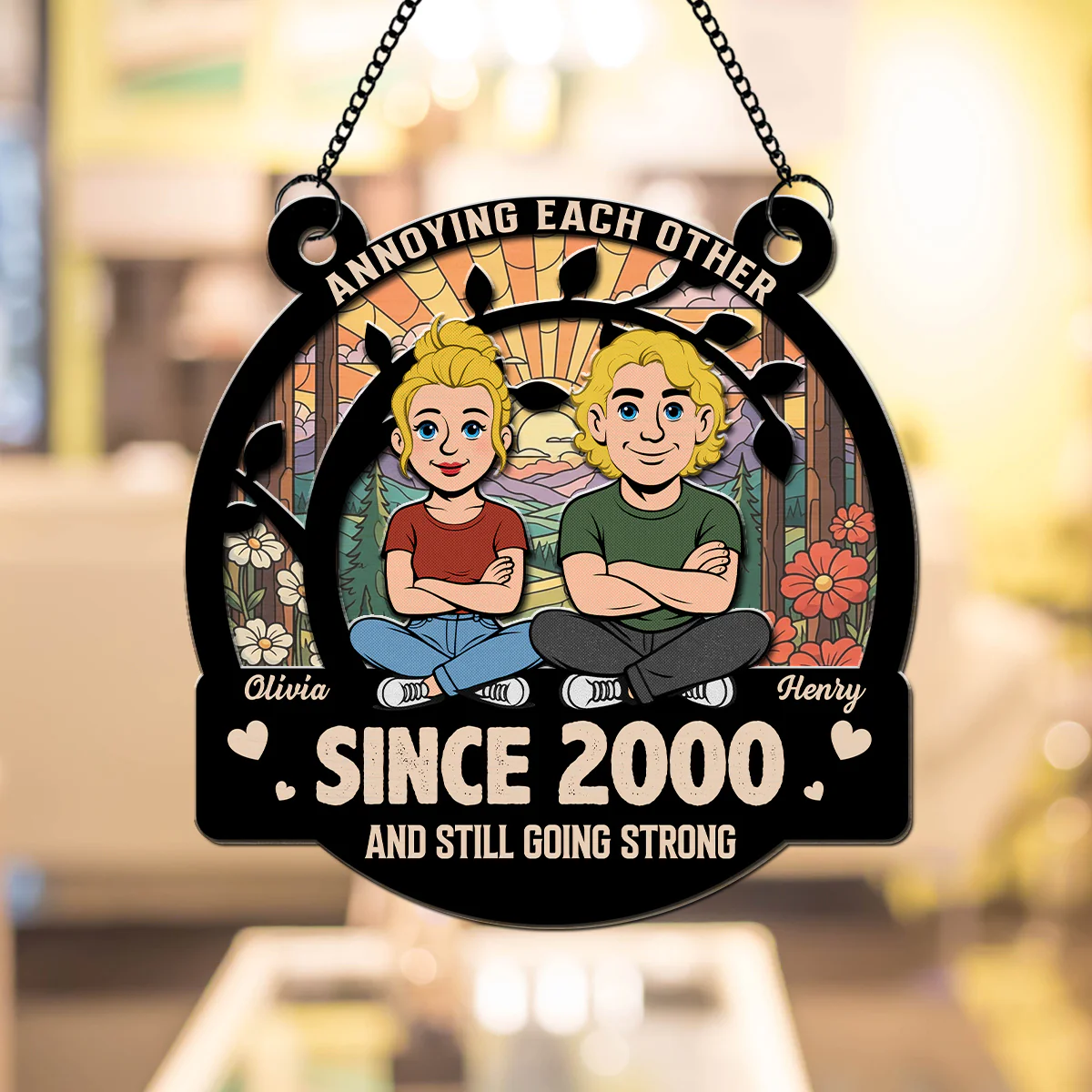 With You Forever - Personalized Custom Suncatcher - Image 5