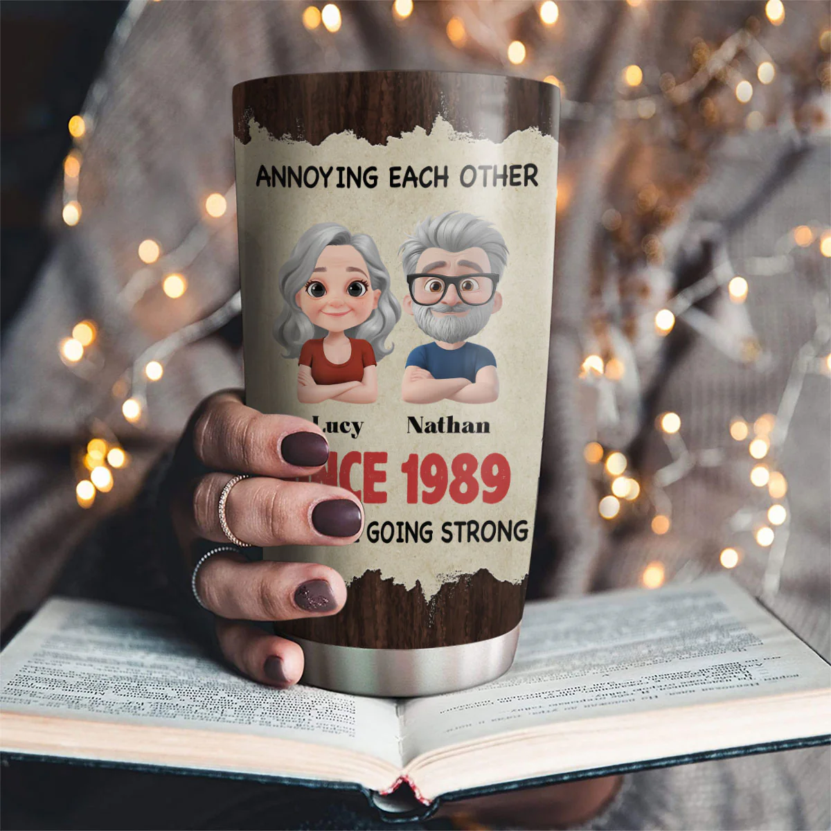 With You Forever - Personalized Custom Tumbler - Image 2