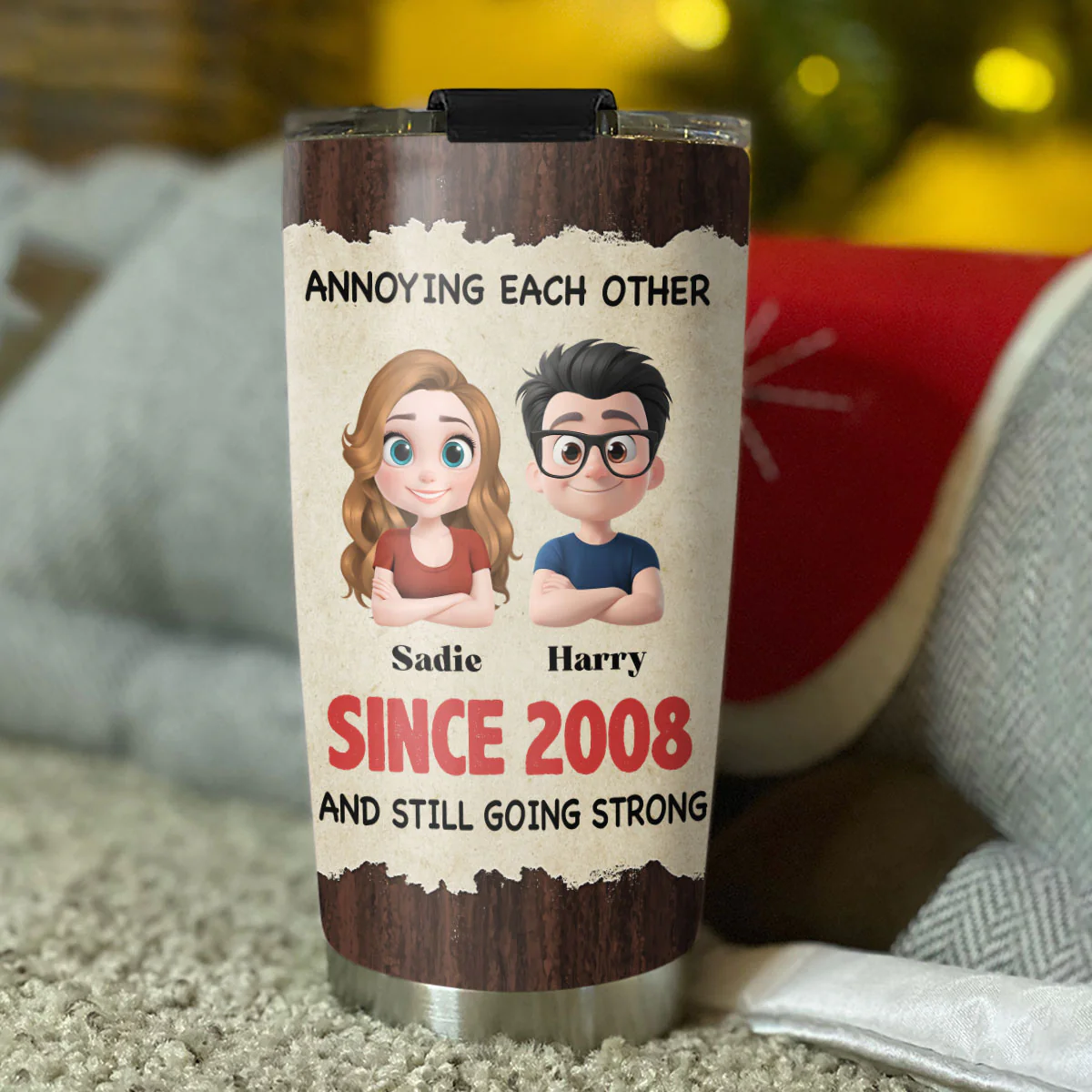 With You Forever - Personalized Custom Tumbler - Image 4