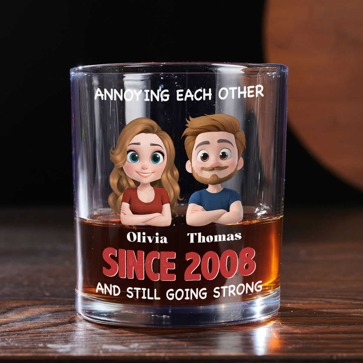 With You Forever - Personalized Custom Whiskey Glass - Image 4