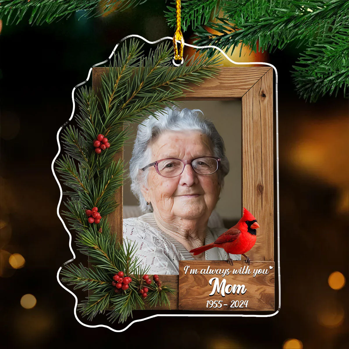 With You - Personalized Custom Acrylic Ornament - Image 3