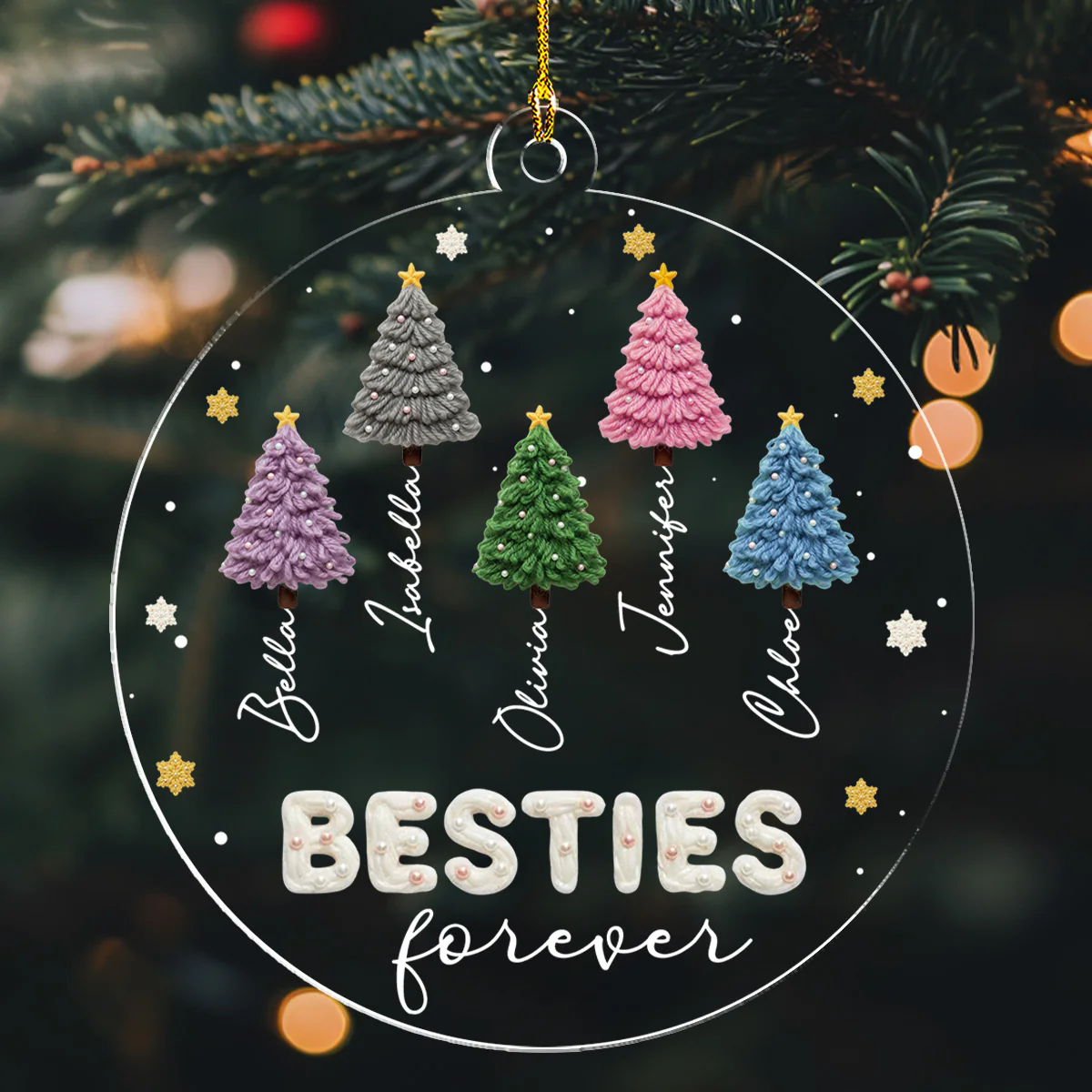 Wool Christmas Tree - Personalized Custom Acrylic Ornament
