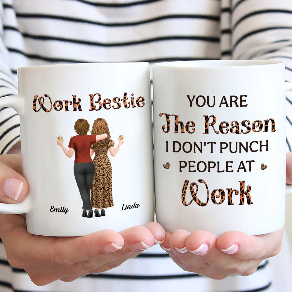 Work Bestie - Personalized Custom Coffee Mug - Image 2