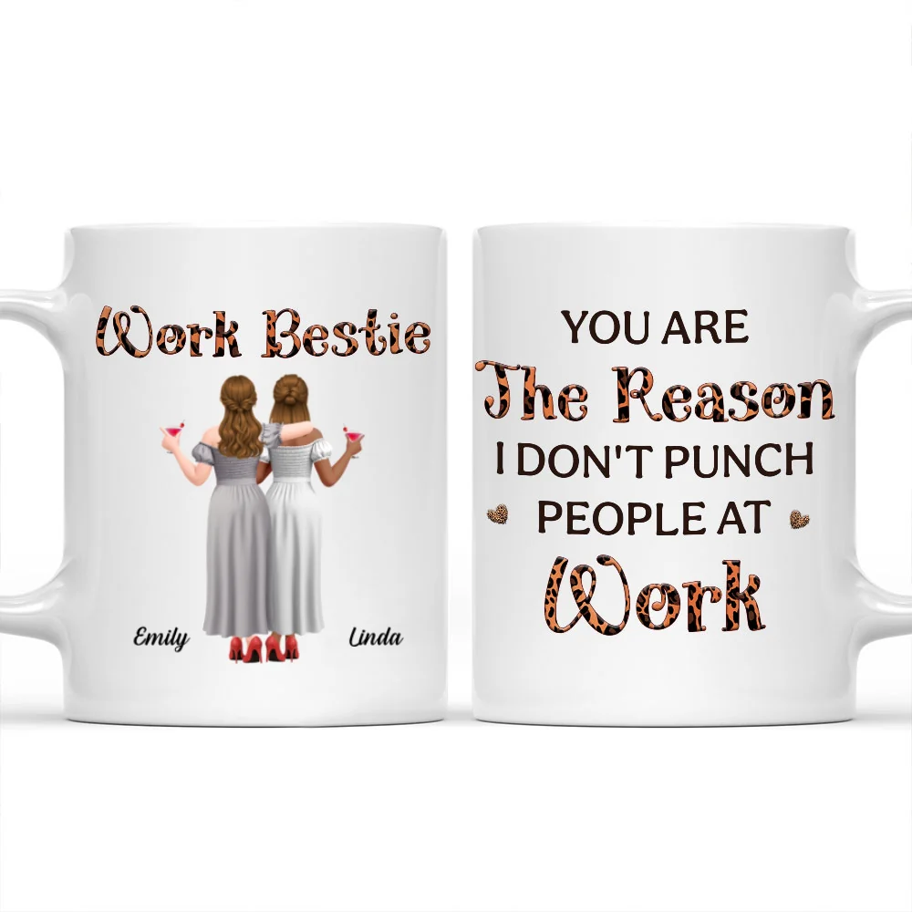Work Bestie - Personalized Custom Coffee Mug - Image 7