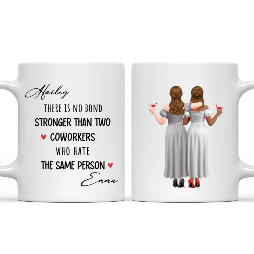 Work Besties Against The World - Personalized Custom Coffee Mug - Image 7