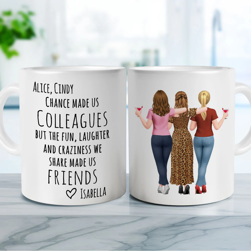 Work Brought Us Together - Personalized Custom Coffee Mug - Image 3