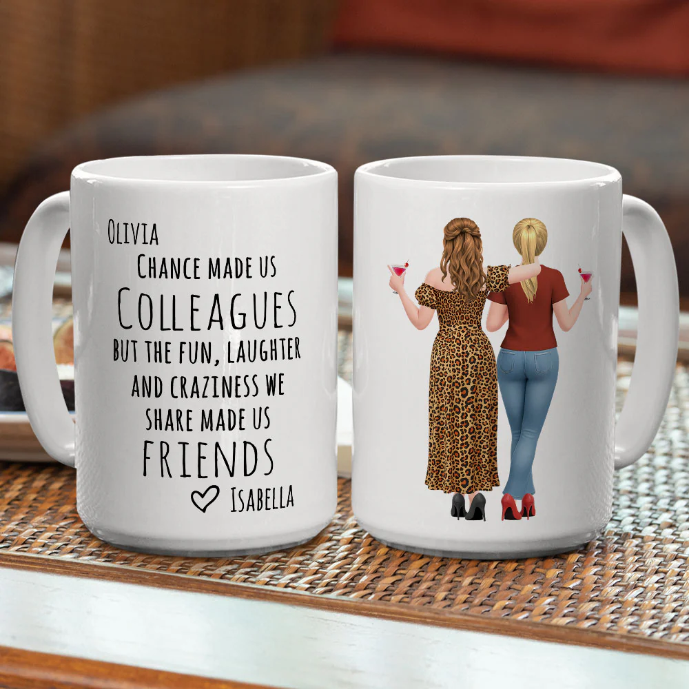 Work Brought Us Together - Personalized Custom Coffee Mug - Image 4
