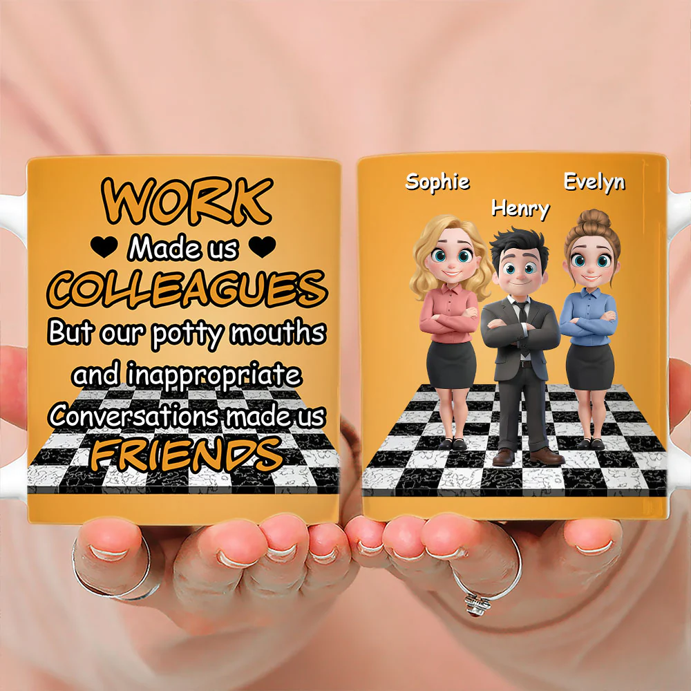 Work Made Us Colleagues - Personalized Custom Coffee Mug - Image 2