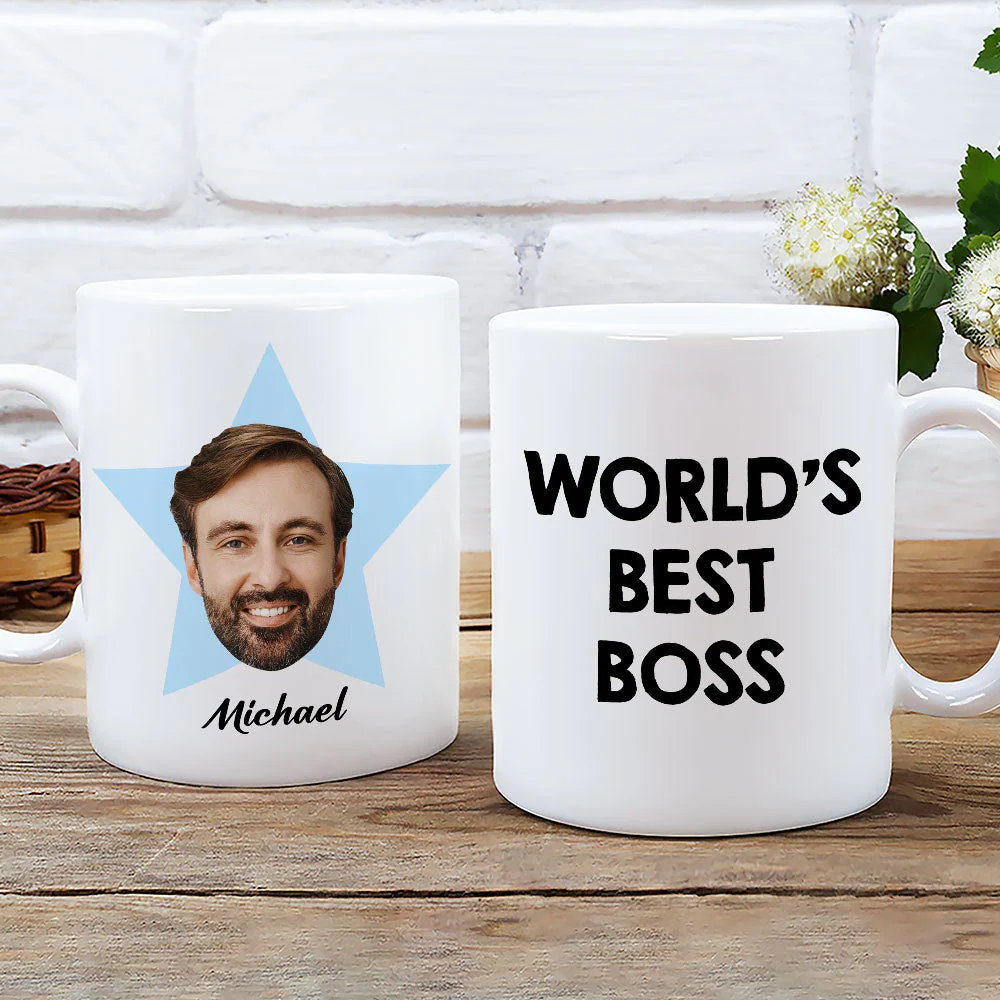 World Best Boss - Personalized Custom Coffee Mug - Image 2