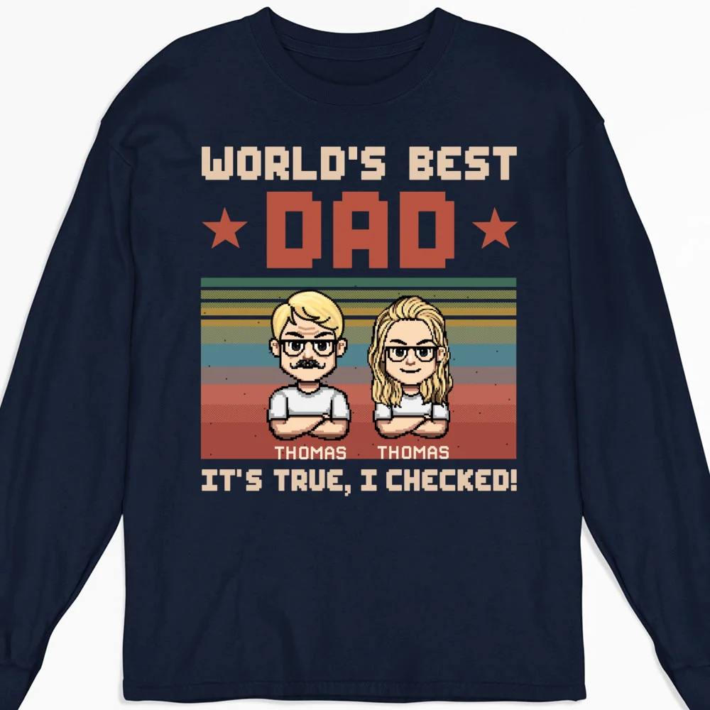 World Best Dad We Checked - Personalized Custom Shirt - Image 12