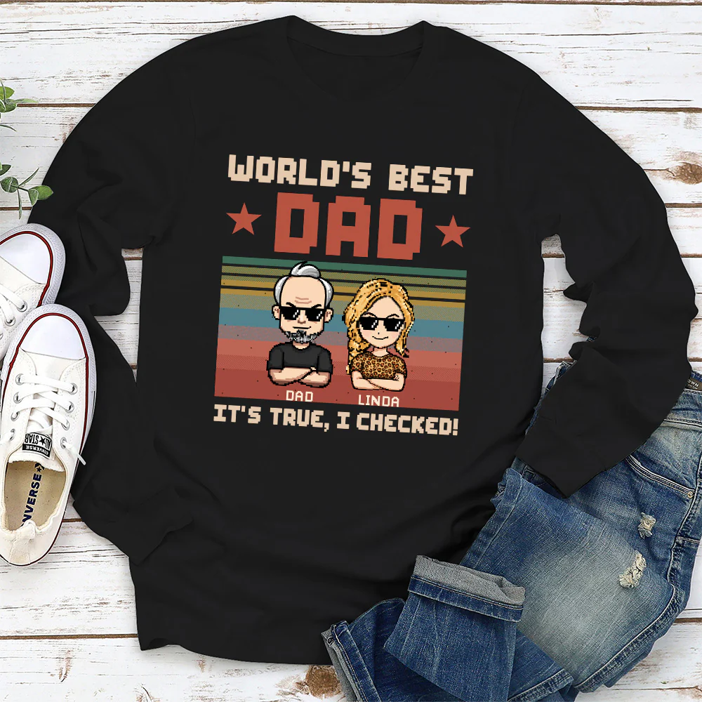 World Best Dad We Checked - Personalized Custom Shirt - Image 3