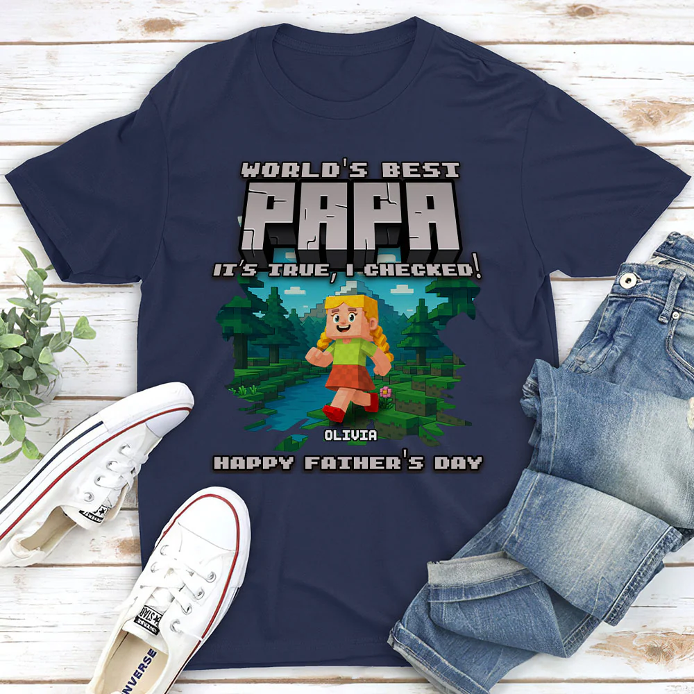 World Best Grandpa - Personalized Custom Shirt - Image 2
